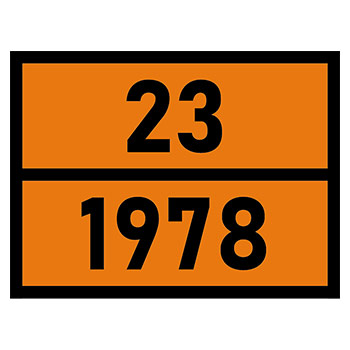 Табличка «Опасный груз 23-1978», Пропан
